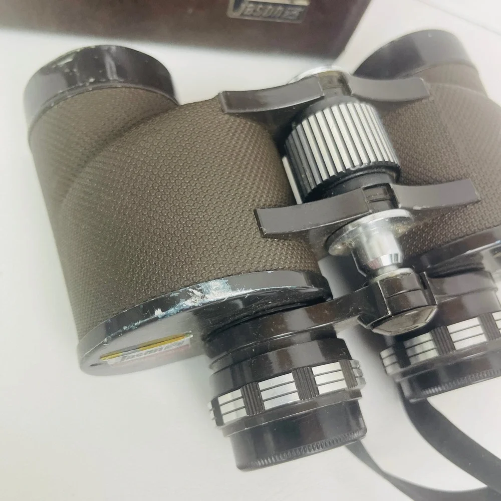 Jason Binoculars Statesman 7x35 Model 138 Brown Extra Wide Angle UVC Good